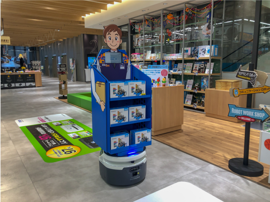 エディオンなんば本店にて弊社取扱 物流運搬ロボ ハコブくん が商品運搬を実施 X Mov Japan株式会社のプレスリリース