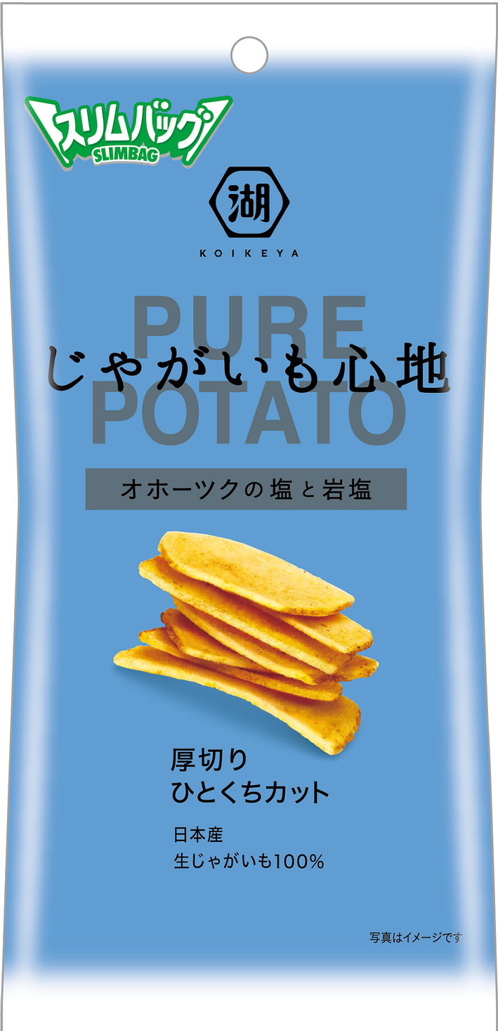 大阪京菓 ZRxコイケヤ スリムＢじゃがいも心地厚切りひとくちオホーツクの塩×24個 税 ３２Ｇ 【ギフ_包装】 ３２Ｇ