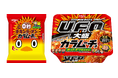 カラムーチョ」とのコラボで、思わずひよこちゃんも“ヒー”!? 日清食品×湖池屋「0秒チキンラーメン カラムーチョ味パウダー付」「日清焼そばU.F.O.大盛 カラムーチョ ホットチリ味焼そば」 新発売