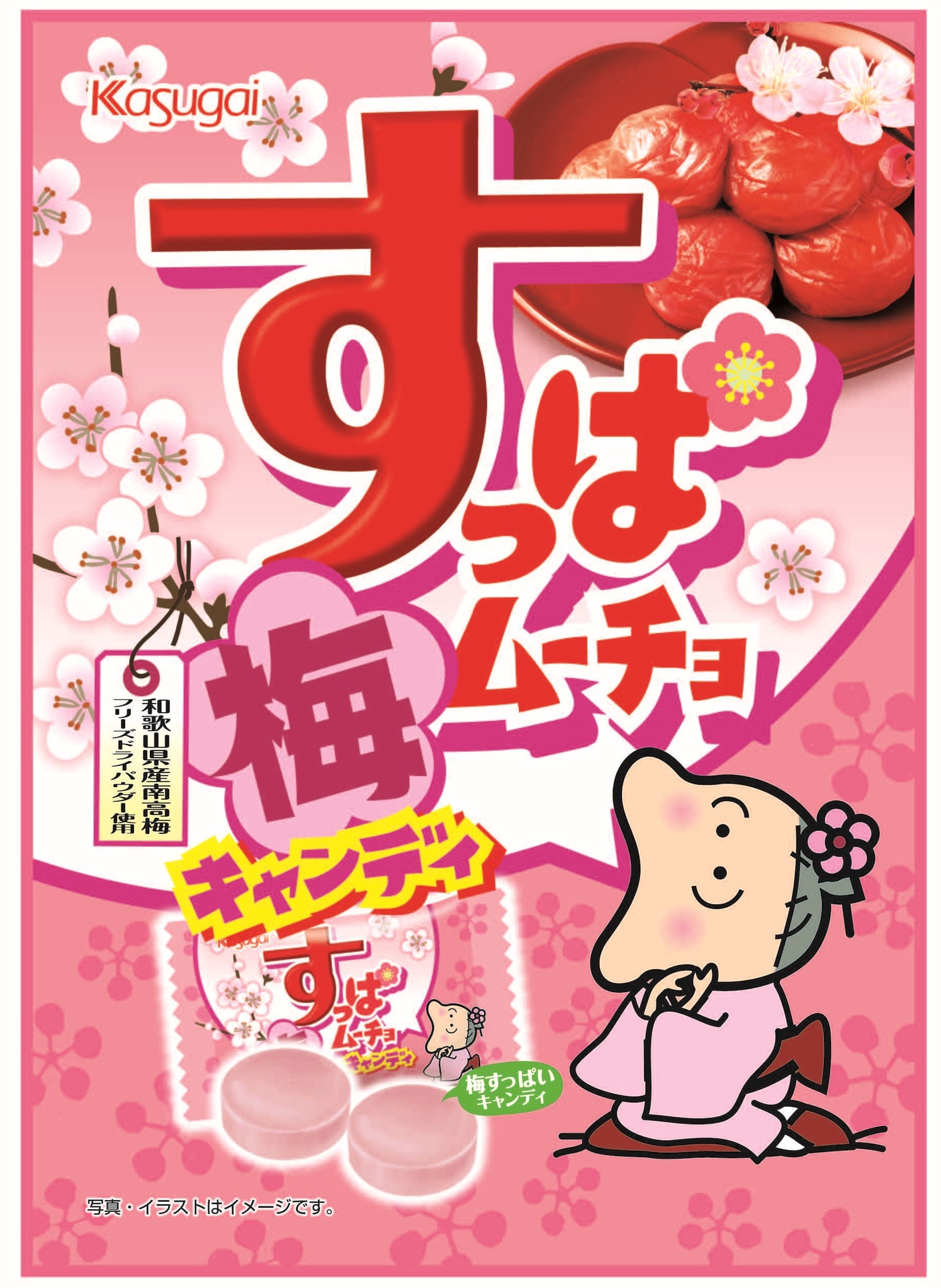 スナック菓子のキャンディが新登場 すっぱムーチョ 梅キャンディ すっぱムーチョ さっぱり梅 をイメージしたキャンディ 湖池屋のプレスリリース