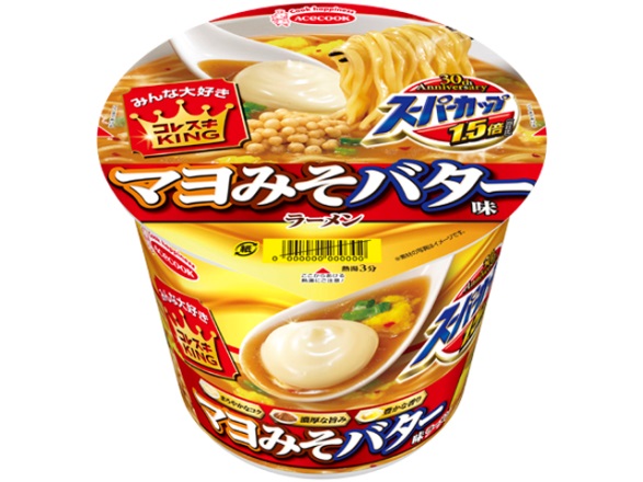 スーパーカップ1 5倍 コレスキキング マヨみそバター味ラーメン 新発売 エースコック株式会社のプレスリリース