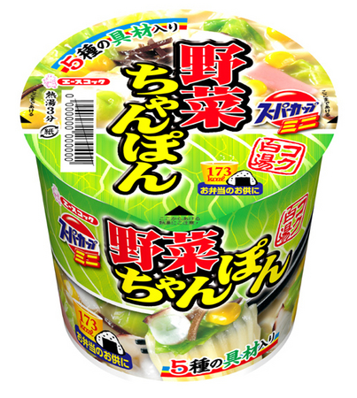 ほっこちゃん エースコック スーパーカップミニ 野菜ちゃんぽん リニューアル発売