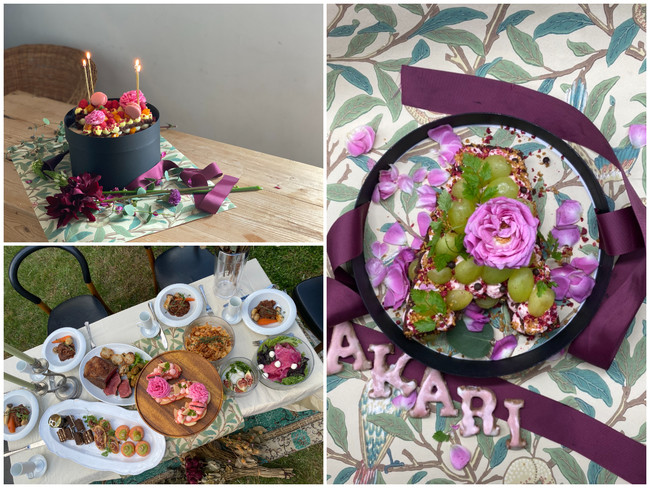 イニシャルケーキに花束を添えたアートのようなギフトflower Lettercake フラワーレターケーキ 食べられる花屋ediblegardenの食用バラとコラボ開始 Dot Science株式会社のプレスリリース