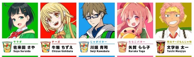 5人の擬人化キャラクター（J5）