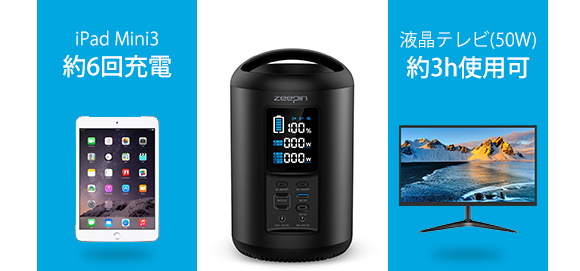 アウトドアや災害時などに大活躍！大容量60,900mAh、しかも6口同時充電