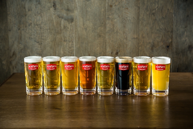 飲み放題プランでは全8種類のクラフトドイツビールから5種類が楽しめる。