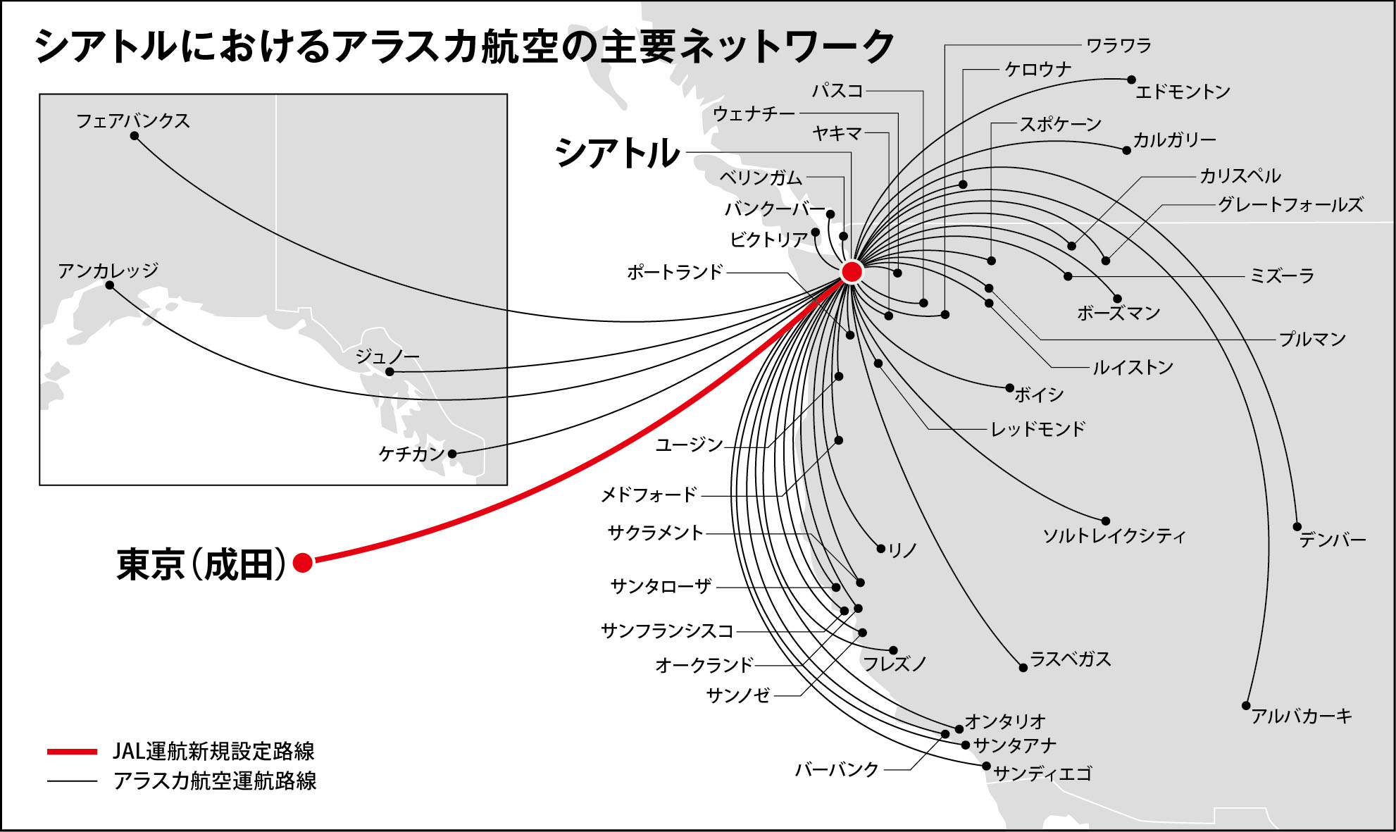 Jal アラスカ航空 コードシェアを拡大 日本航空株式会社のプレスリリース