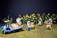 フランスの「アール・ブリュット ジャポネⅡ展」に選出された、山田養蜂場グループ特例子会社の従業員 山根 暁 制作のジオラマ作品を展示