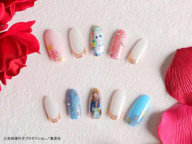 『ベルサイユのばら』 ダイアモンド付きネイル 『ベルサイユのばら』 ダイアモンド付きネイル