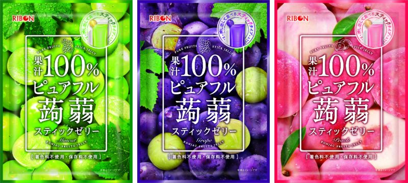 果汁100 蒟蒻スティックゼリー ピュアフル 21年3月15日 月 発売開始 株式会社リボンのプレスリリース