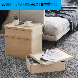 2018年に販売していた「曲木収納ボックス」 2018年に販売していた「曲木収納ボックス」
