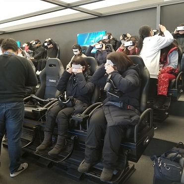 オリンピック会場内に特設されたGalaxy Olympic Showcaseでは最新VRも体験