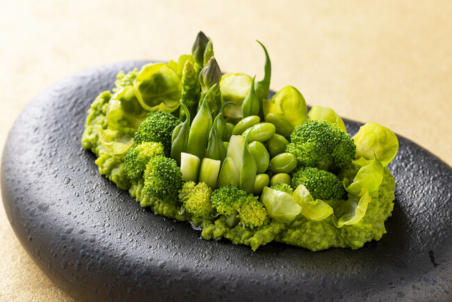 季節野菜のサラダ 青汁ドレッシング 季節野菜のサラダ 青汁ドレッシング