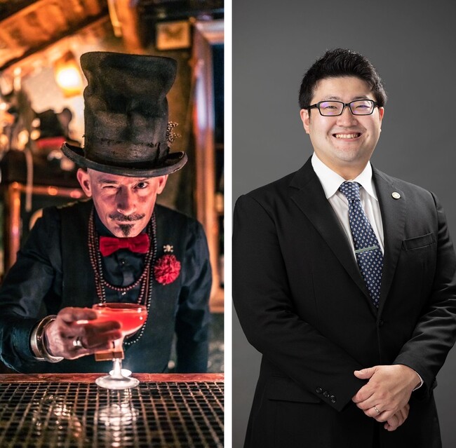 （左）「レスカモトゥール バー」クリストフ・ロッシ氏　（右）「トゥエンティエイト」中村大樹