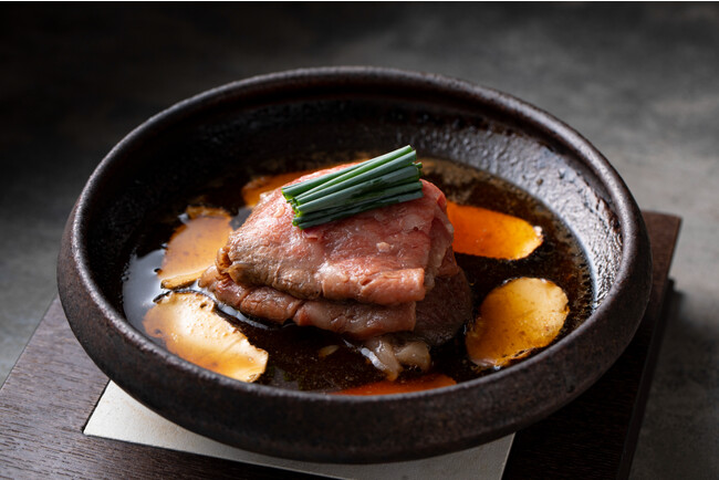 日本料理「風花」松茸と黒毛和牛すき煮 日本料理「風花」松茸と黒毛和牛すき煮