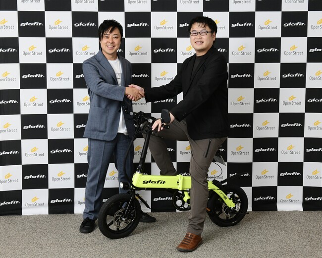 左：glafit 代表取締役CEO 鳴海 禎造、右：OpenStreet 代表取締役社長CEO工藤 智彰