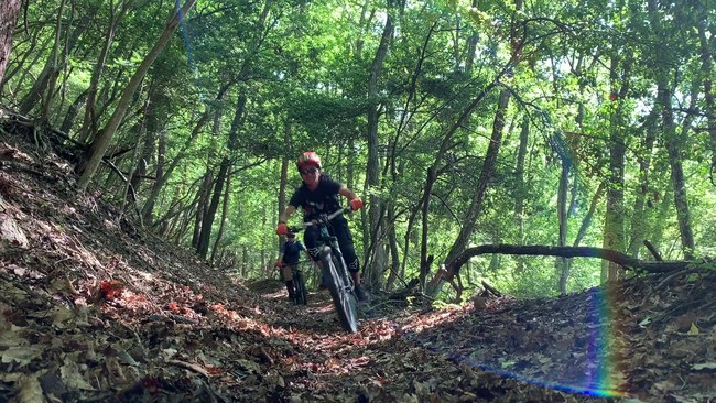 迫力満点のマウンテンバイクシーン 迫力満点のマウンテンバイクシーン