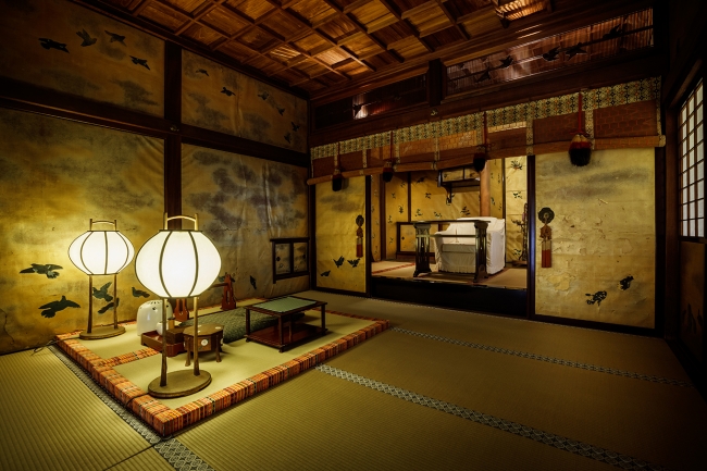 皇室専用の浴室「又新殿」（ゆうしんでん）は丁寧に解体され京都の文化財専門業者により保存修理が行われている。