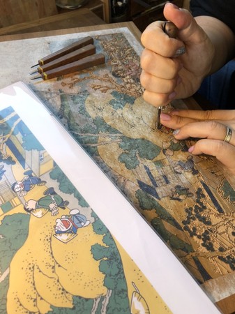 ドラえもん 浮世絵シリーズ新作 初めてのお花見 株式会社版三のプレスリリース