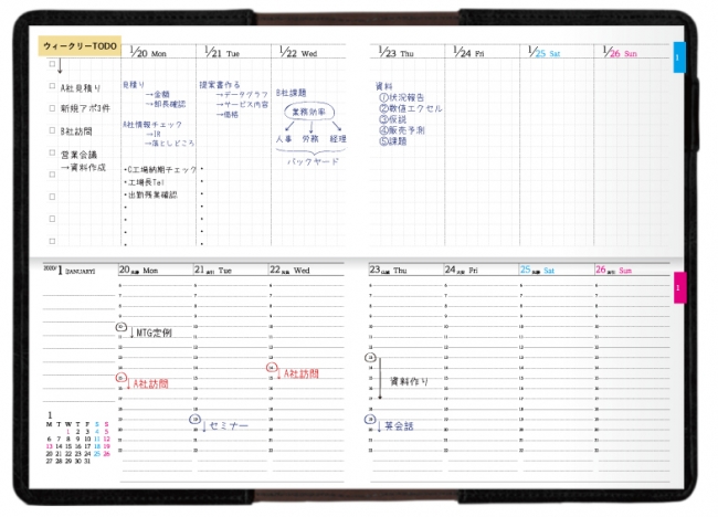 ユメキロック セパレートダイアリー 年版 を発売 発売9年目のリニューアルは週間予定ページが5mm方眼メモ へ 多様化する予定や記録をスムーズに管理 伊藤手帳株式会社のプレスリリース