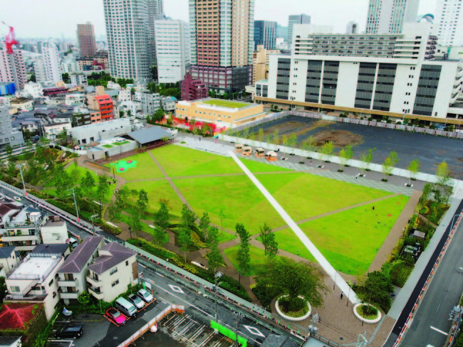 東京都豊島区に７月に完成した防災公園「ＩＫＥ・ＳＵＮＰＡＲＫ」。