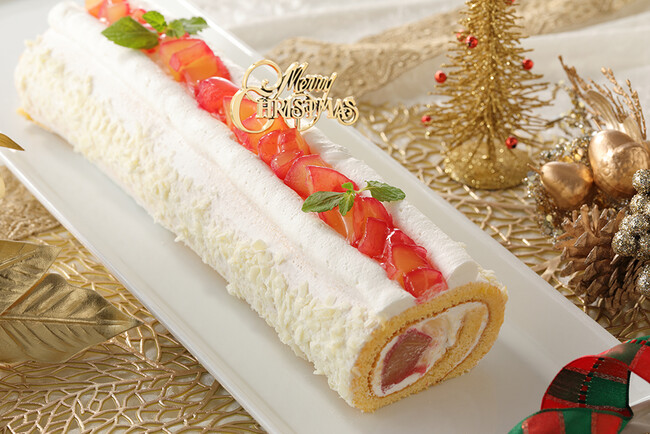 りんごとホワイトチョコのロールケーキ りんごとホワイトチョコのロールケーキ