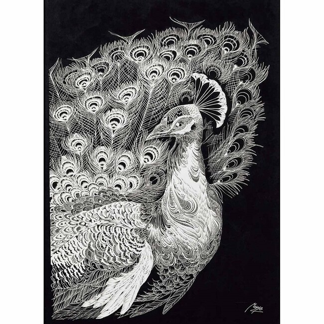 切り剣 Masayo《昂然(孔雀)》2019年 切り剣 Masayo《昂然(孔雀)》2019年