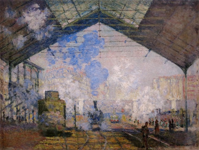 クロード・モネ《サン・ラザール駅》（再現）オルセー美術館　1877年