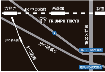 トライアンフ東京MAP