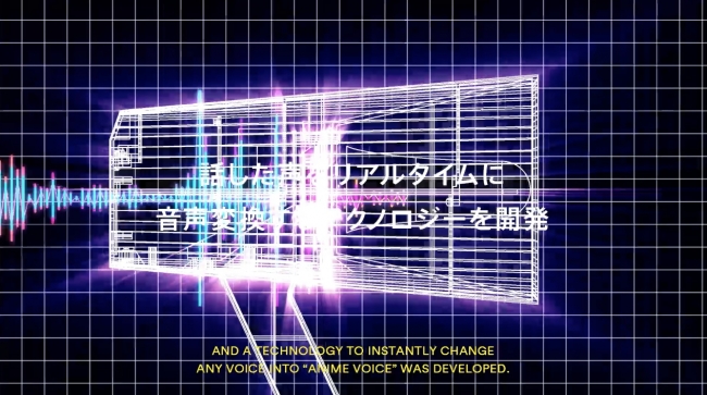 このアニメガホンは、リアルタイムボイス変換AI技術という、話した声をその場で音声変換するテクノロジーを応用したもの。