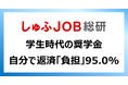 学生時代の奨学金、自分で返済するとしたら「負担」95.0%