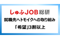 就職先に、トモイク（共育）への積極的な取り組みを求める？ 「希望」が３割以上