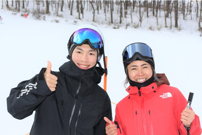 原大智選手、小野塚彩那選手