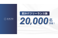 ITフリーランスの案件サイト「テクフリ」の登録フリーランス数が20,000名を突破!