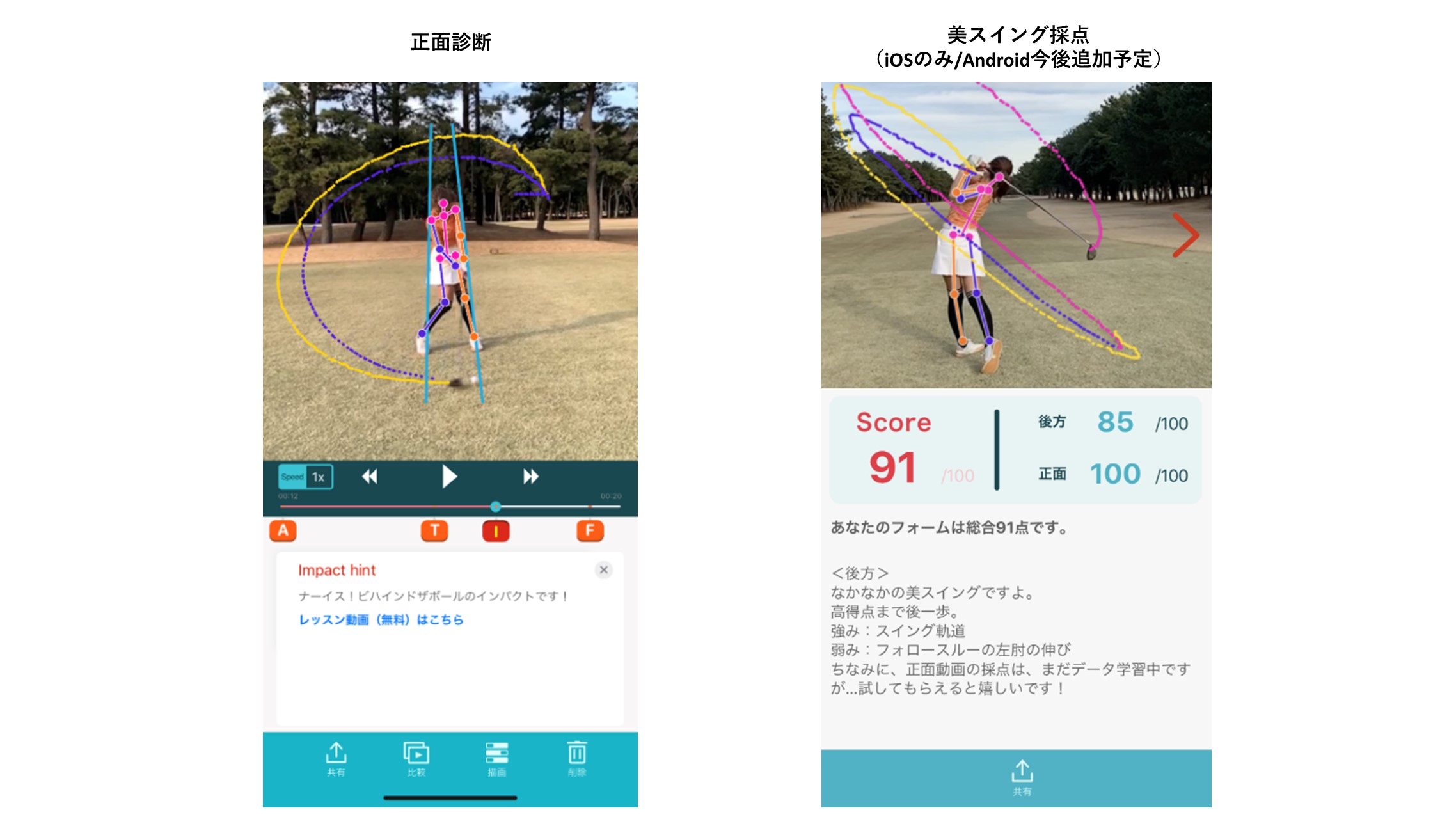 ゴルフスイング Ai 診断アプリ Golfai に待望の Android 版 リリース 株式会社nttドコモのプレスリリース