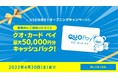 期間内にご契約いただくと、QUOカードPay最大50,000円分キャッシュバック『USEN光01オープニングキャンペーン！』12月10日（金）より実施中