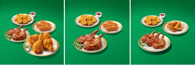 左から「クリスマスパック A」「クリスマスパック B」「クリスマスパック C」イメージ