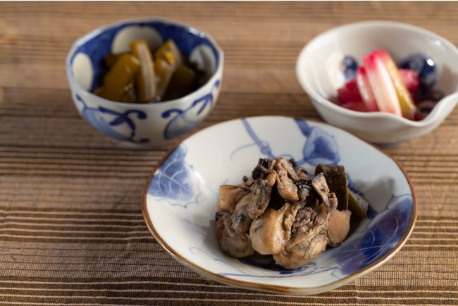 カキの蒸し焼き