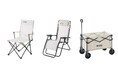 アウトドアでも白！雨・汚れ・日差しに強いテスリンメッシュ製チェア2種＆キャリーカート 新発売！