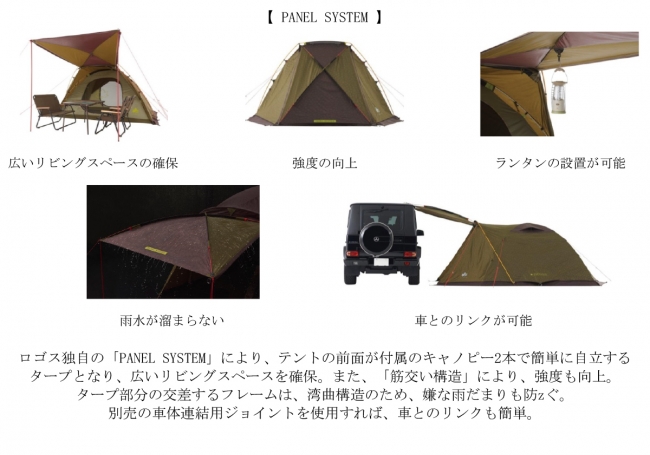 プレミアムシリーズにシンプル構造で組立てやすいシングルドームテント