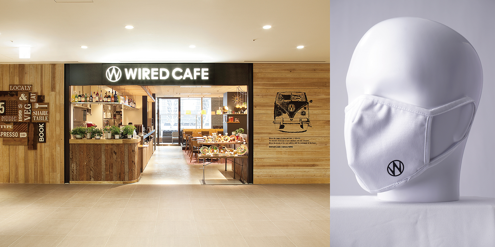 年12月2日 水 より Wired Cafe のスタッフが繊維専門商社のモリリン社の 制菌加工マスク の着用を開始 カフェ カンパニー株式会社のプレスリリース