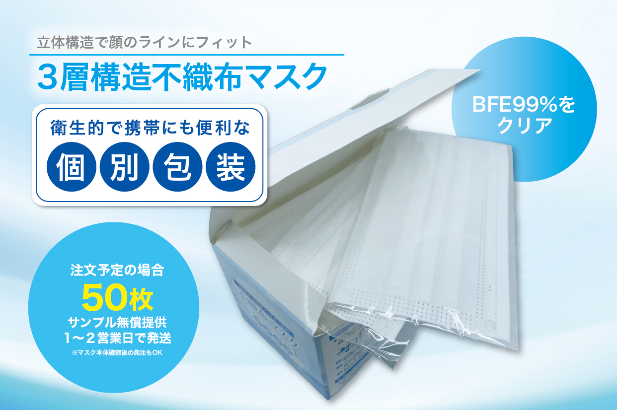 個包装マスク】不織布マスク 衛生面にさらに配慮した個包装タイプも登場！｜アイグッズ株式会社のプレスリリース
