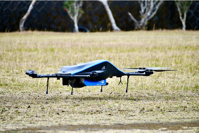 エアロネクストの物流専用ドローンAirTruck着陸 エアロネクストの物流専用ドローンAirTruck着陸