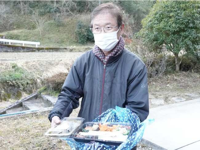 今回ドローン配送された朴葉すし等 今回ドローン配送された朴葉すし等