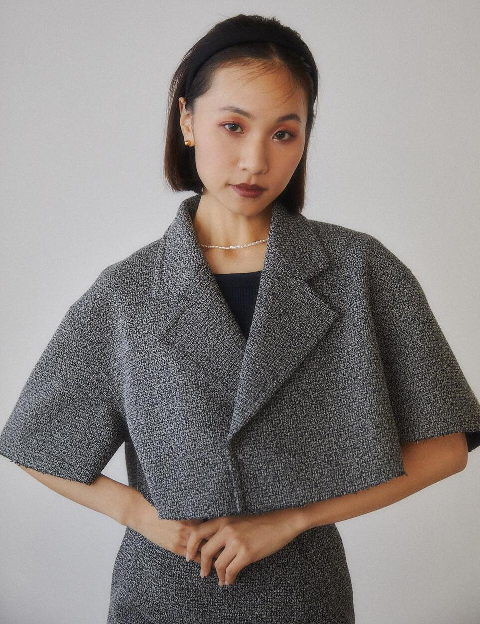 UNISEX S/M RANDEBOO Cape tweed jacket long skirt - 通販 - pnp.na