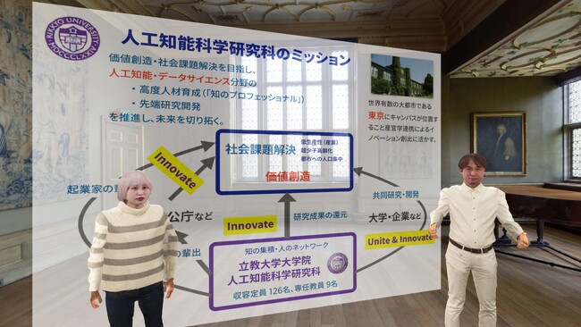 高精度3Dアバターを配置したVR空間の例