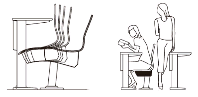 スムーズで安全な座席収納／内側席の離着席も容易