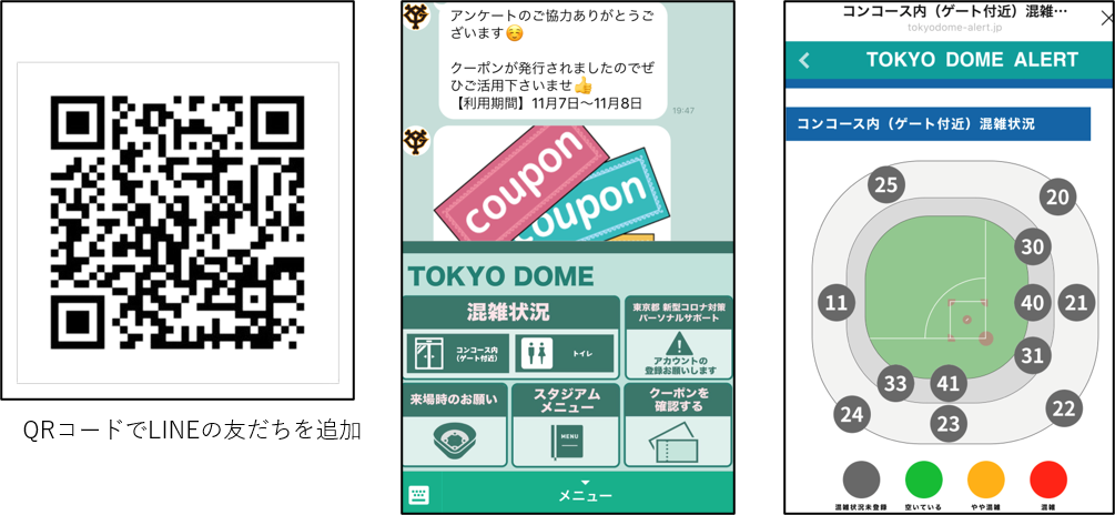 東京ドーム 収容人数８割へ引き上げ 技術実証にlineを活用 ソーシャルデータバンクがシステム構築支援 今後の屋内アリーナ競技における来場者の人数制限や感染対策の立案に役立つ試み Sdbのプレスリリース