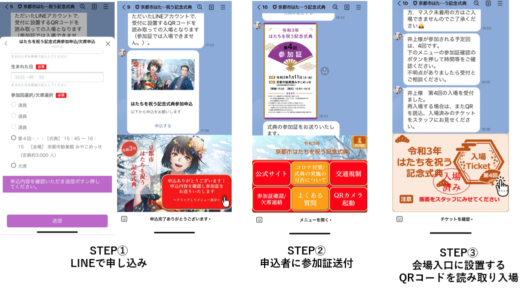 成人式で京都市が全国初の取組み Lineから式の参加申し込み 令和3年京都市はたちを祝う記念式典 Line公式アカウントをソーシャルデータバンクがシステム構築支援 Sdbのプレスリリース