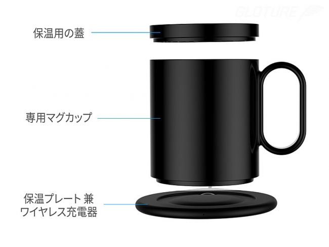 飲み物を最適な温度に保温し スマホのワイヤレス充電も可能な Warm Mug を自社ecで販売開始 株式会社glotureのプレスリリース